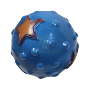 Pelota de Goma con Diseño de Estrella y Sonido para Perros 8cm